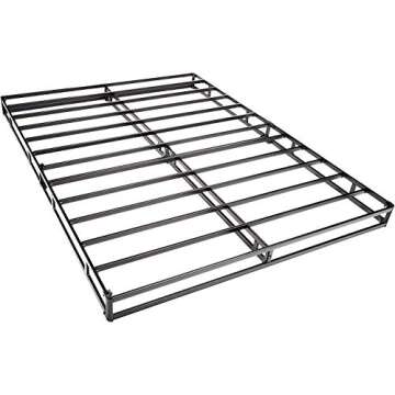 Amazon Basics Smart Box Spring Bed Base, 5-Inch Height Mattress Foundation, Tool-Free Easy Assembly, King, 79"L x 75.5"W x 5"H, White