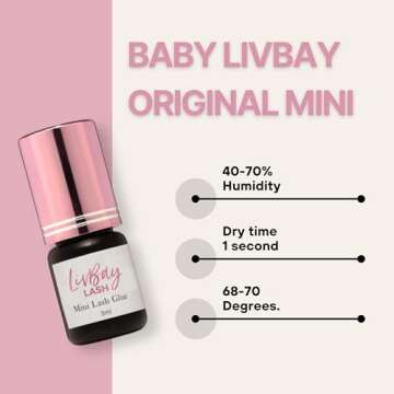 LivBay Lash Glue - Baby: Pro-Grade Eyelash Adhesive with Quick Drying & Long Retention