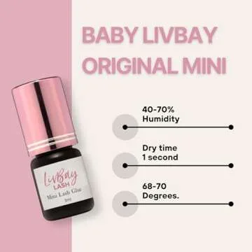 LivBay Lash Glue - Baby: Pro-Grade Eyelash Adhesive with Quick Drying & Long Retention