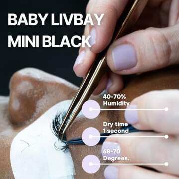 LivBay Lash Glue - Baby: Fast Dry, Strong Hold, Mini Size