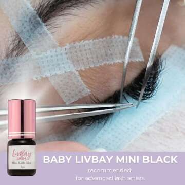 LivBay Lash Glue - Baby: Fast Dry, Strong Hold, Mini Size