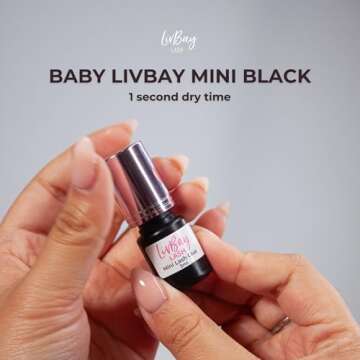 LivBay Lash Glue - Baby: Fast Dry, Strong Hold, Mini Size