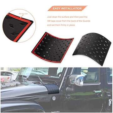 Body Armor Cowl Guards for Jeep Wrangler JK JKU 2007-2018