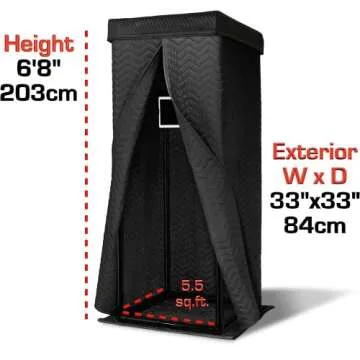 Snap Studio Ultimate Vocal Booth | Portable Sound Booth for Recording Echo-Free Vocals | 360 Reverb Stand-In Isolation Shield | Pro-Sound Blankets | Recommended by Rolling Stone