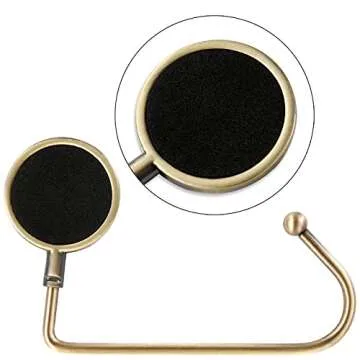 Sunshane 5 Pieces Christmas Stocking Holders Mantel Hooks Hanger Christmas Safety Hang Grip Stockings Clip for Christmas Party Decoration, Bronze