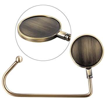 Sunshane 5 Pieces Christmas Stocking Holders Mantel Hooks Hanger Christmas Safety Hang Grip Stockings Clip for Christmas Party Decoration, Bronze