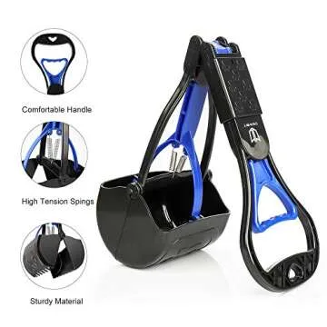Portable Pet Poop Spoon for Dogs and Cats, Long Handles, and Professional Ergonomic Design, Folding Dog Poop Trash Picking Trash, Paw for Lawn and Gravel2