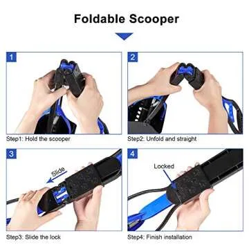 Portable Pet Poop Spoon for Dogs and Cats, Long Handles, and Professional Ergonomic Design, Folding Dog Poop Trash Picking Trash, Paw for Lawn and Gravel2