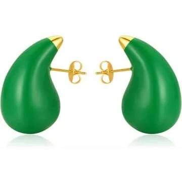 Chic Gold Teardrop Earrings for Women - Lightweight Design