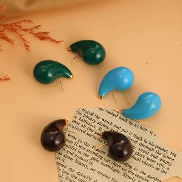 Chic Gold Teardrop Earrings for Women - Lightweight Design