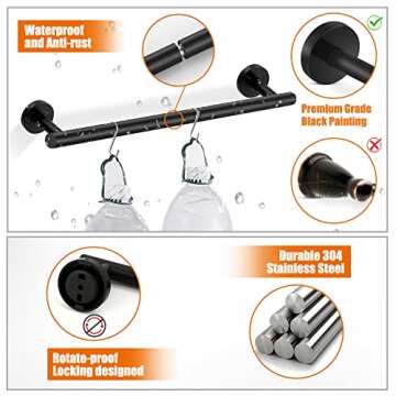 Stylish 5-Piece Bathroom Hardware Set - Durable & Modern