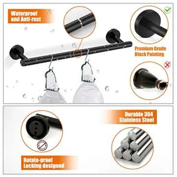 Stylish 5-Piece Bathroom Hardware Set - Durable & Modern