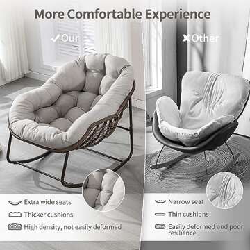 Oversized Papasan Rocking Chair for Comfort in Any Space