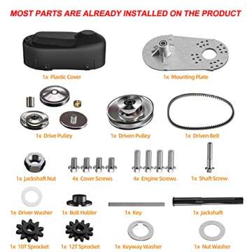 212cc Torque Converter Go Kart Clutch 3/4 inch 10T 40/41 & 12T 35 Chain Predator Drive Belt Pulley R...