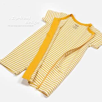 Teach Leanbh Baby Boys or Girls 2 Pack Pajamas Cotton Short Sleeve Zipper Romper Jumpsuits Sleep and...