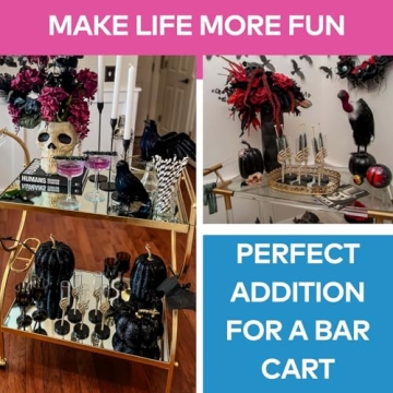 Skeleton Hand Flute Glasses Set for Halloween Fun