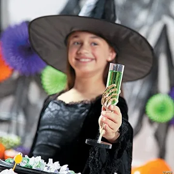 Skeleton Hand Flute Glasses Set for Halloween Fun