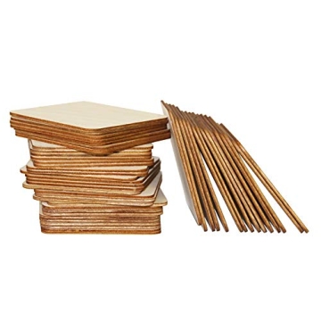 MONKEY SUN 48 Unfinished Wooden Coasters for Crafts