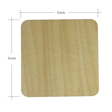 MONKEY SUN 48 Unfinished Wooden Coasters for Crafts