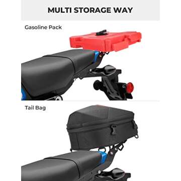 KEMIMOTO Compatible with Grom 2022 2023 2024 Rear Rack Luggage Storage Rack Carrier Grom 2022+ Rear Tail Storage Rack Cargo Enduro Grom 2022 2023 2024