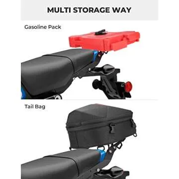 KEMIMOTO Compatible with Grom 2022 2023 2024 Rear Rack Luggage Storage Rack Carrier Grom 2022+ Rear Tail Storage Rack Cargo Enduro Grom 2022 2023 2024