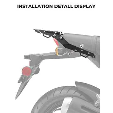 KEMIMOTO Compatible with Grom 2022 2023 2024 Rear Rack Luggage Storage Rack Carrier Grom 2022+ Rear Tail Storage Rack Cargo Enduro Grom 2022 2023 2024