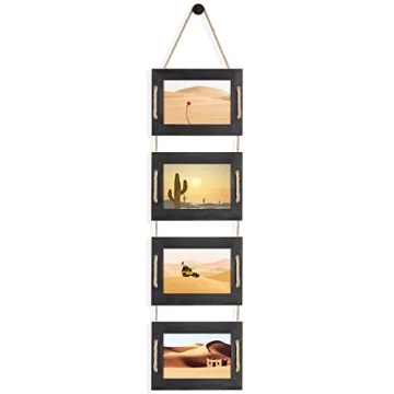 DLQuarts 4x6 Rustic Collage Picture Frames - 4 Openings