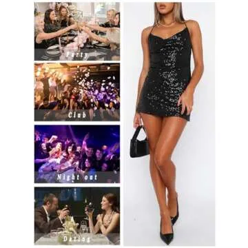 MIYIEONZ Sequin Sparkly Dress for Parties and Events
