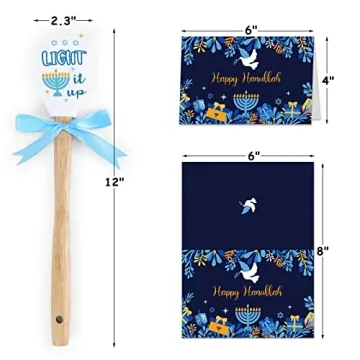 Fun Hanukkah Silicone Spatula Set for Family Cooking