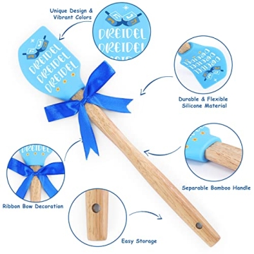 Fun Hanukkah Silicone Spatula Set for Family Cooking