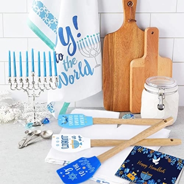 Fun Hanukkah Silicone Spatula Set for Family Cooking