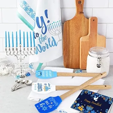 Fun Hanukkah Silicone Spatula Set for Family Cooking
