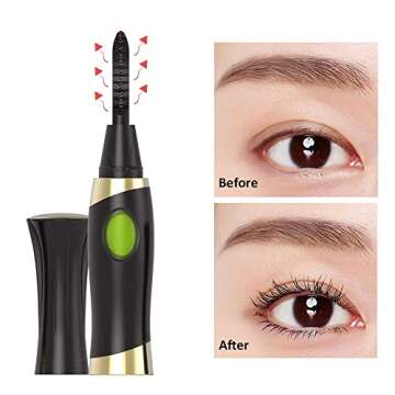 Heated Eyelash Curler by PEIPAI, Rechargeable Lash Curler with Eyelash Comb for Makeup Natural Curli...