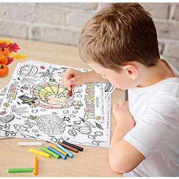 Engaging Thanksgiving Place Mats for Kids 50 Pack