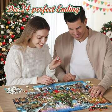 Advent Calendar 2024 Christmas Jigsaw Puzzles,24 Days Surprise Christmas Countdown Calendars,1000 pieces Jigsaw Puzzles for Adult Families,Great Stocking Stuffer Christmas Gifts Puzzle Home Decoration