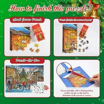 Advent Calendar 2024 Christmas Jigsaw Puzzles,24 Days Surprise Christmas Countdown Calendars,1000 pieces Jigsaw Puzzles for Adult Families,Great Stocking Stuffer Christmas Gifts Puzzle Home Decoration