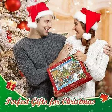 Advent Calendar 2024 Christmas Jigsaw Puzzles,24 Days Surprise Christmas Countdown Calendars,1000 pieces Jigsaw Puzzles for Adult Families,Great Stocking Stuffer Christmas Gifts Puzzle Home Decoration