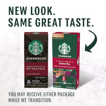 Starbucks by Nespresso Original Line, Single-Origin Sumatra, Dark Roast Coffee, 50-count Espresso Pods