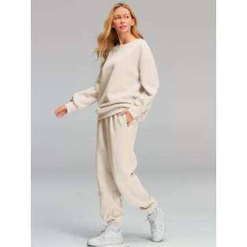 AUTOMET Women’s 2 Piece Fall Loungewear Set Stylish Comfort