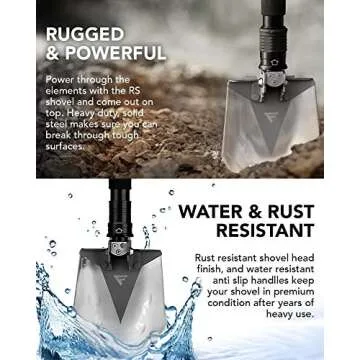 FiveJoy Survival Shovel Multitool - Portable Adventure Tool