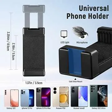 Neewer Overhead Desktop Phone Stand, Flexible Gooseneck Tabletop Stand with Phone Holder & Ball Head for Video Conferencing, Photography, Live Streaming