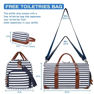 Oflamn Canvas Weekender Bag Perfect for Stylish Travel