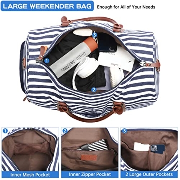Oflamn Canvas Weekender Bag Perfect for Stylish Travel