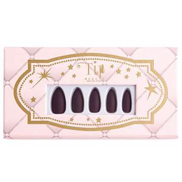 Tip Beauty Coffin Collections | 28 Faux Nails & Specialized Nail Glue | Quick Drying Professional Sa...