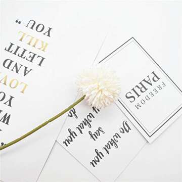 SHINE-CO LIGHTING Artificial Chrysanthemum Ball Flowers Hydrangea Arrangement Bouquet Presents Decor 10pcs Without Vase (Milk White)