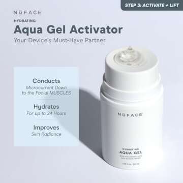 NuFACE Aqua Gel Activator - Microcurrent Conductive Gel & Activator Powered by IonPlex & Hyaluronic ...