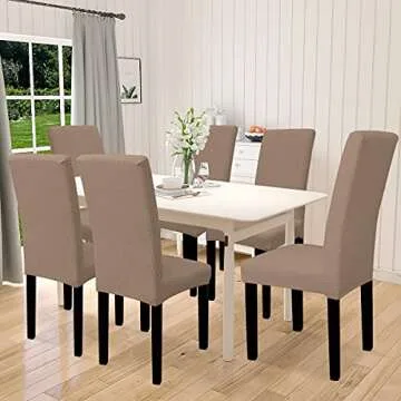 Durable Easy-Going 100% Waterproof Dining Chair Cover Set of 6 for Home & Events