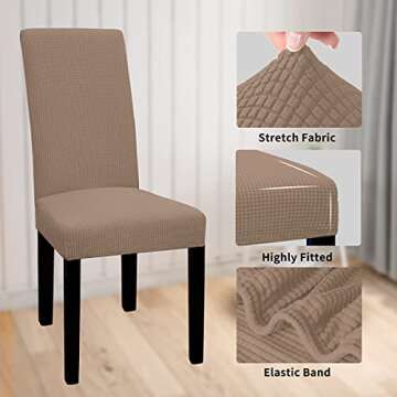 Easy-Going Waterproof Dining Chair Cover Set of 6