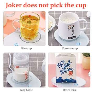 YEVIOR Coffee Cup Warmer for Desk with Intelligent Gravity Sensing Auto On&Off Mug Warmer for Office Home Use,Cup Warmer Plate for Coffee, Milk, Tea, Water…