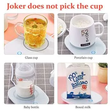 YEVIOR Coffee Cup Warmer for Desk with Intelligent Gravity Sensing Auto On&Off Mug Warmer for Office Home Use,Cup Warmer Plate for Coffee, Milk, Tea, Water…